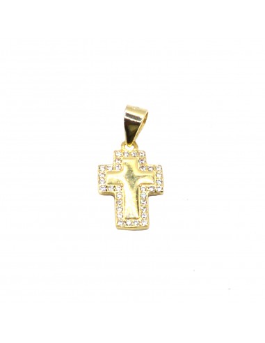 Cross pendant with white zirconia...