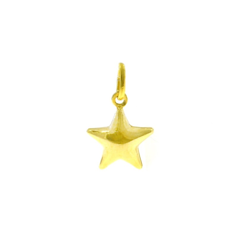 Yellow gold plated paired star...