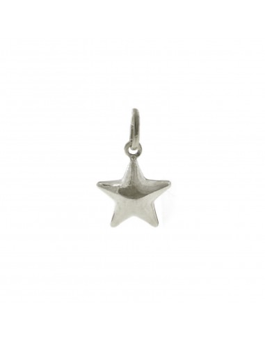 Coupled star pendant in white 925 silver