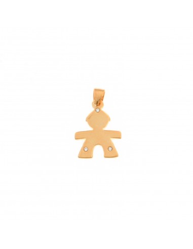 Baby boy pendant in rose gold plated...