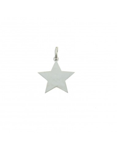 White gold plated star pendant in 925...