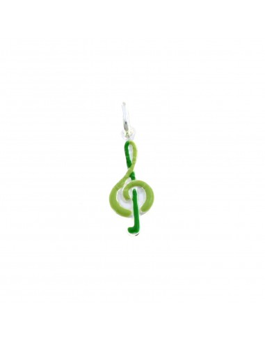 Treble clef pendant coupled with...