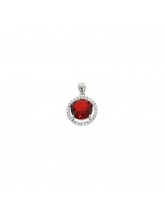 Round red zircon pendant ø...