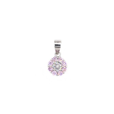 Flower pendant with pink...