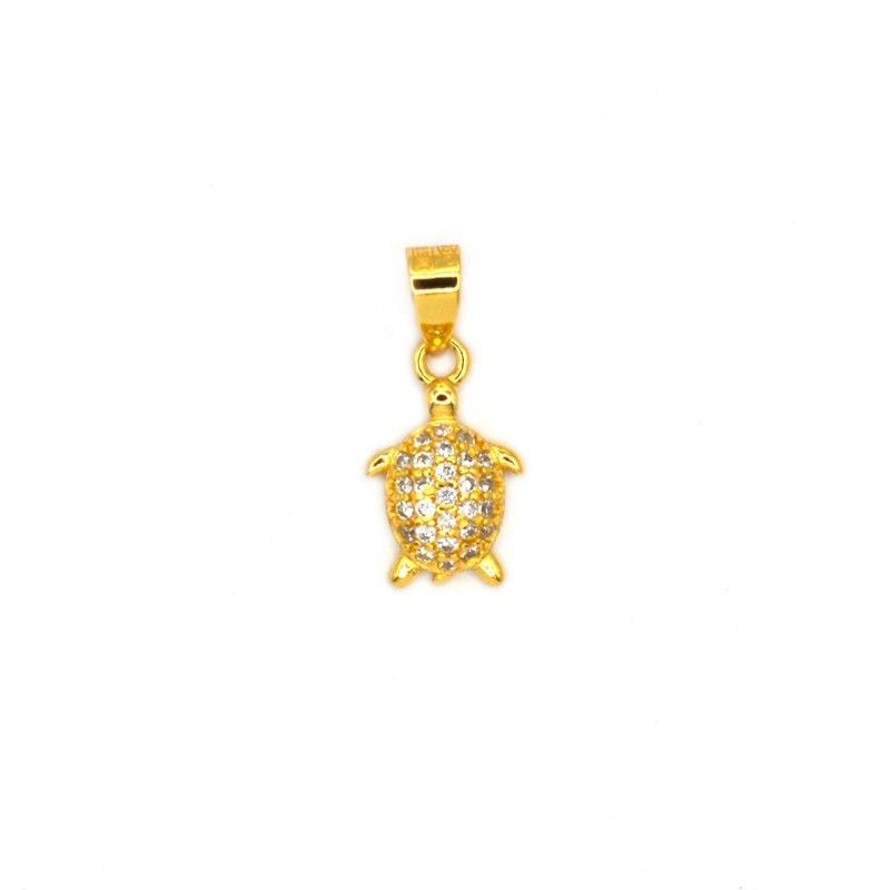 Yellow gold plated white zircon...