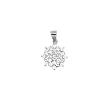 Flower pendant with white...