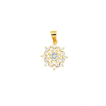 Flower pendant with white...