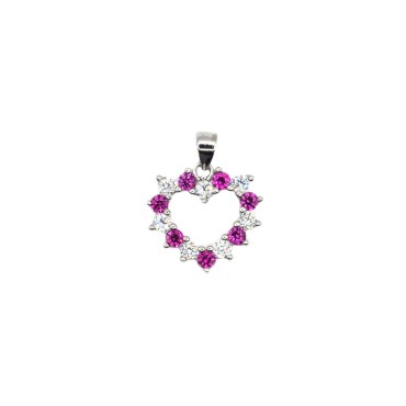 White and fuchsia zircon...