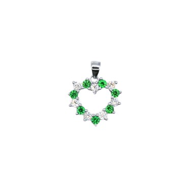 White and green zircon...