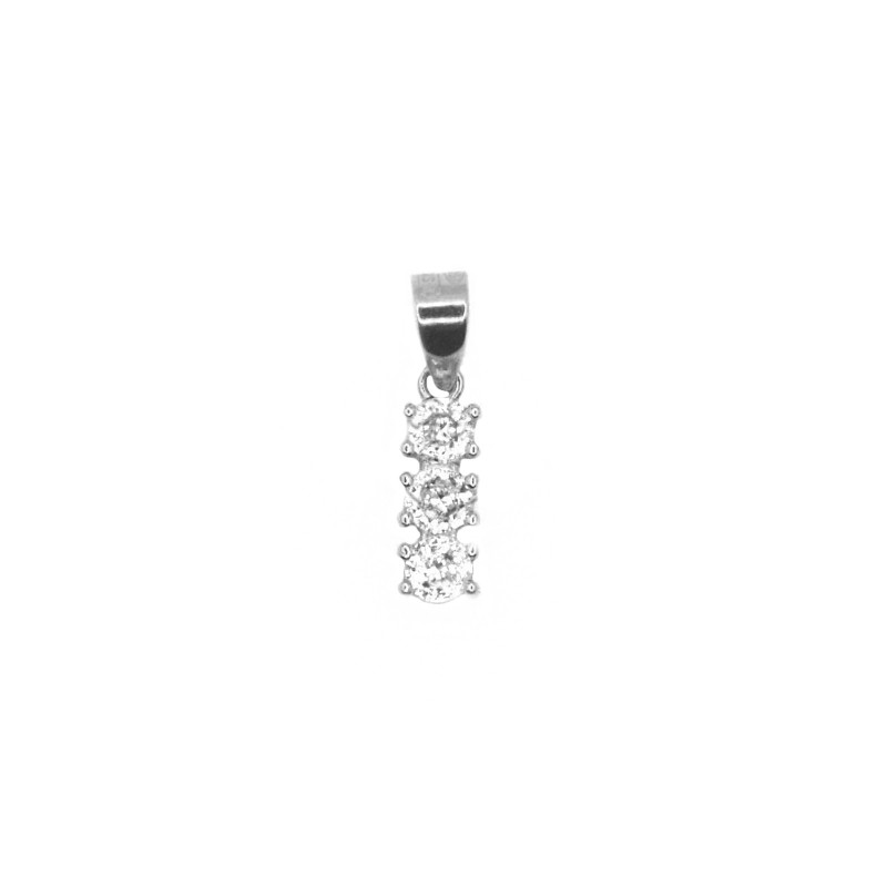 White gold plated 3mm white zirconia...