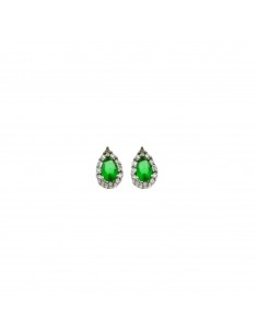 Lobe earrings with central...