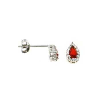 Lobe earrings with central...