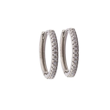 Zircon hoop earrings ø 18...