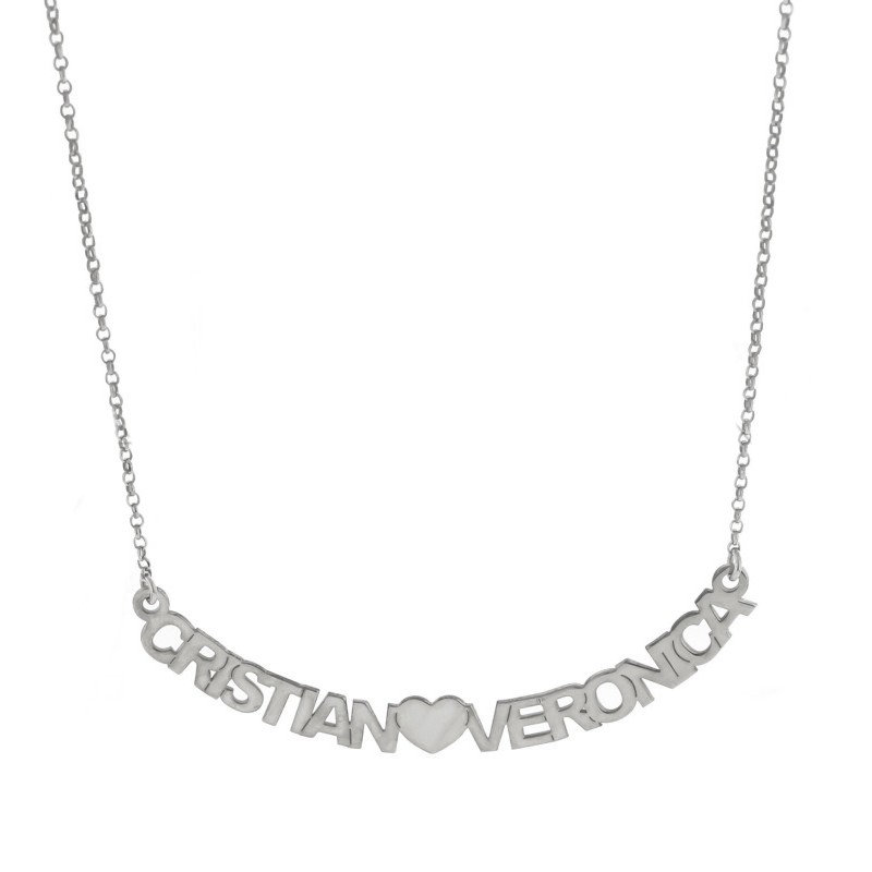 Diamond rolo mesh necklace with...