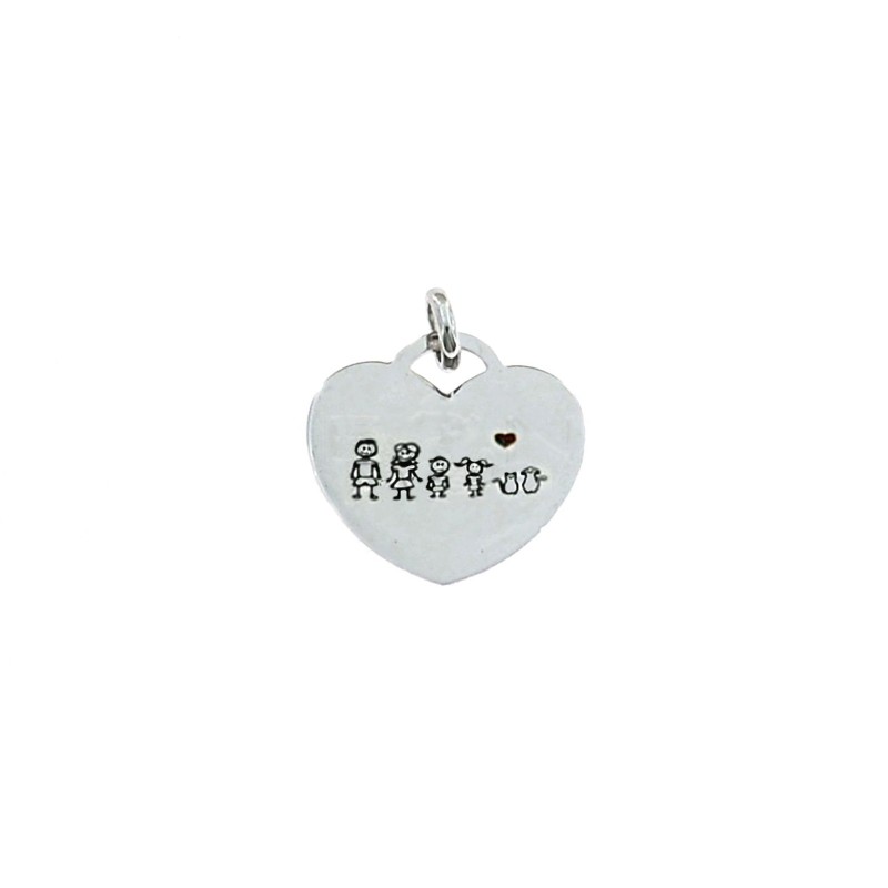 Plate heart pendant with personalized...