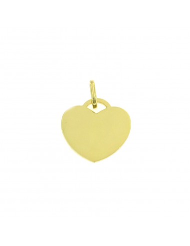 Plate heart pendant 22 mm. yellow...