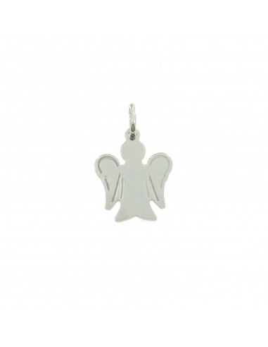 White gold plated angel plate pendant...