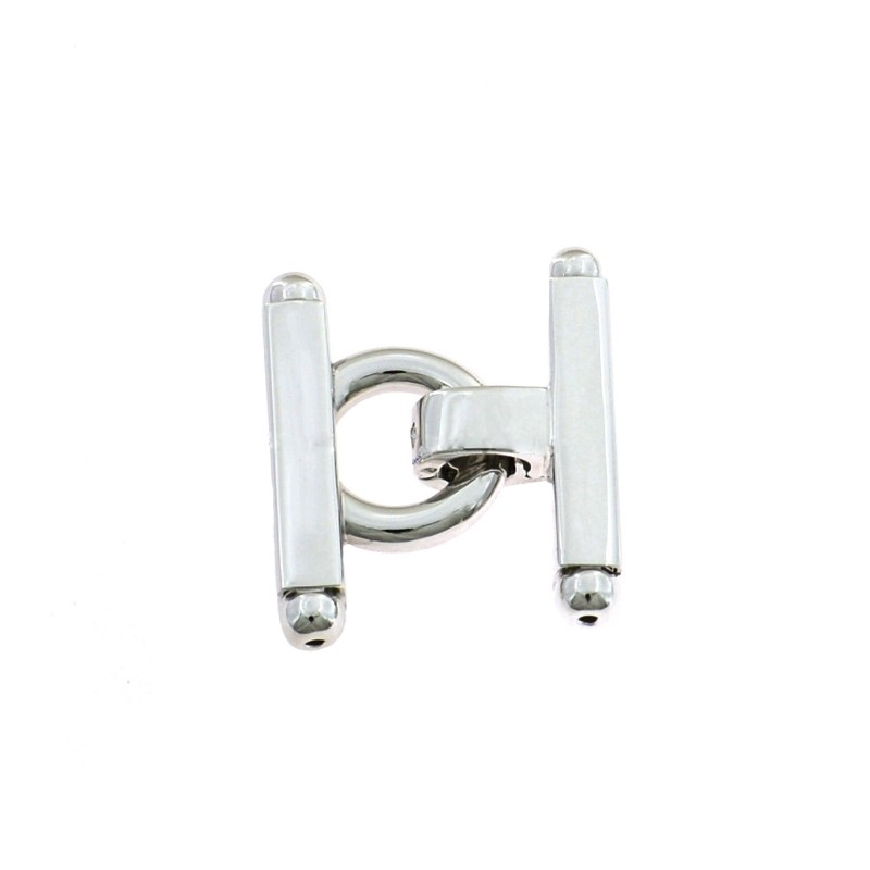 5-wire white gold-plated bridge clasp...