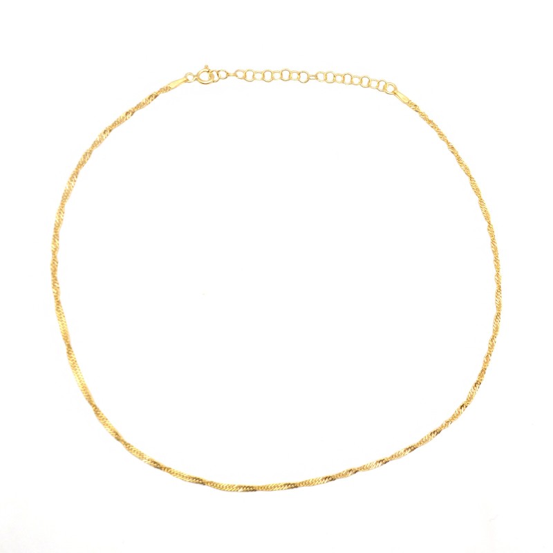 38cm Yellow Gold Plated 925 Silver...