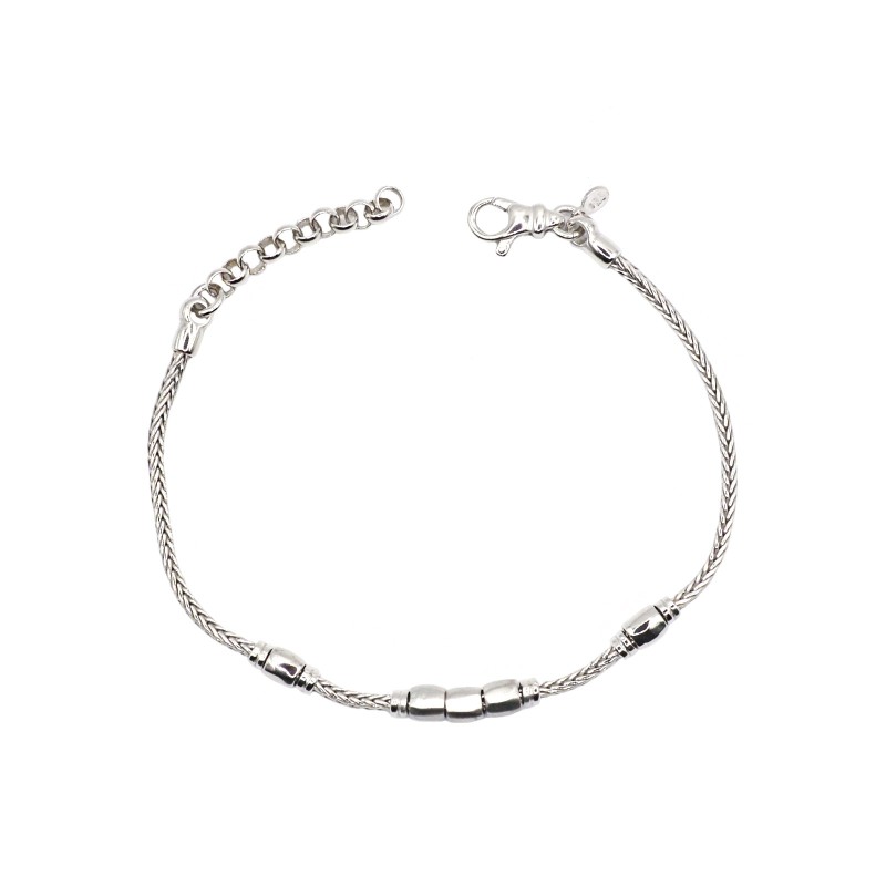 Bracciale maglia spiga quadrata con...