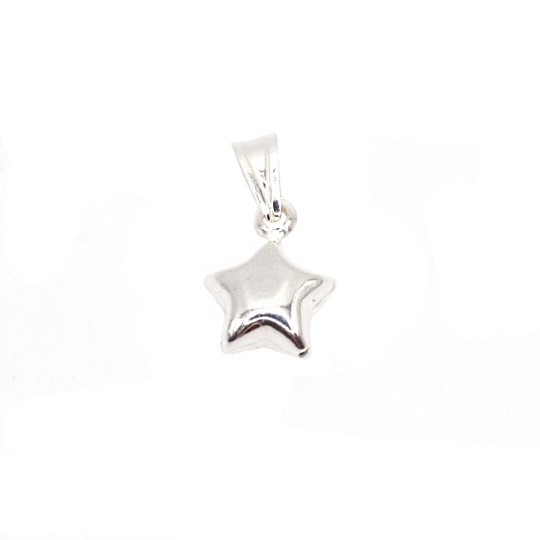 Coupled star pendant in white 925 silver