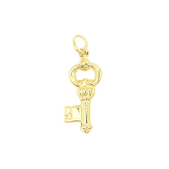 Key pendant in white 925 silver